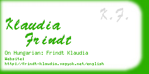 klaudia frindt business card